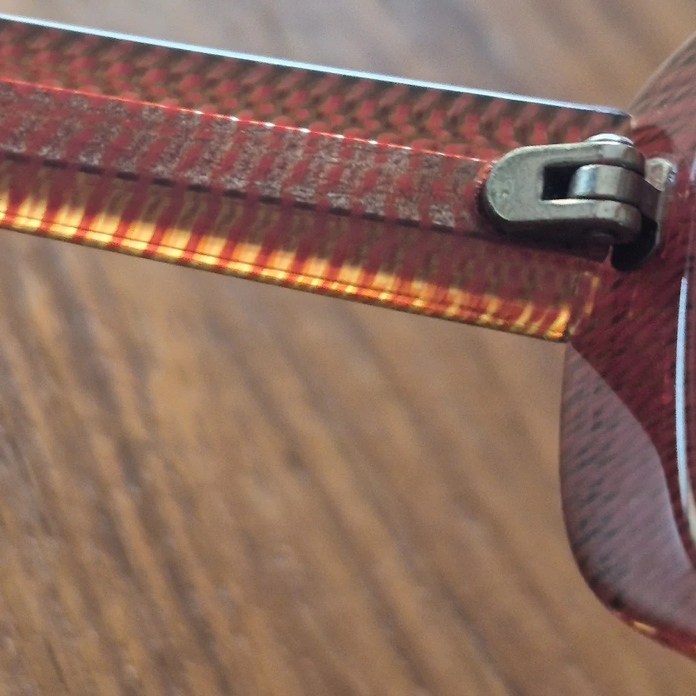 Y2k Orange Red Eyeglasse Frames